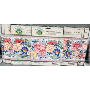 Martha Stewart Floral Wallpaper Border Cottage 5 Yards Set of 7 Decorative